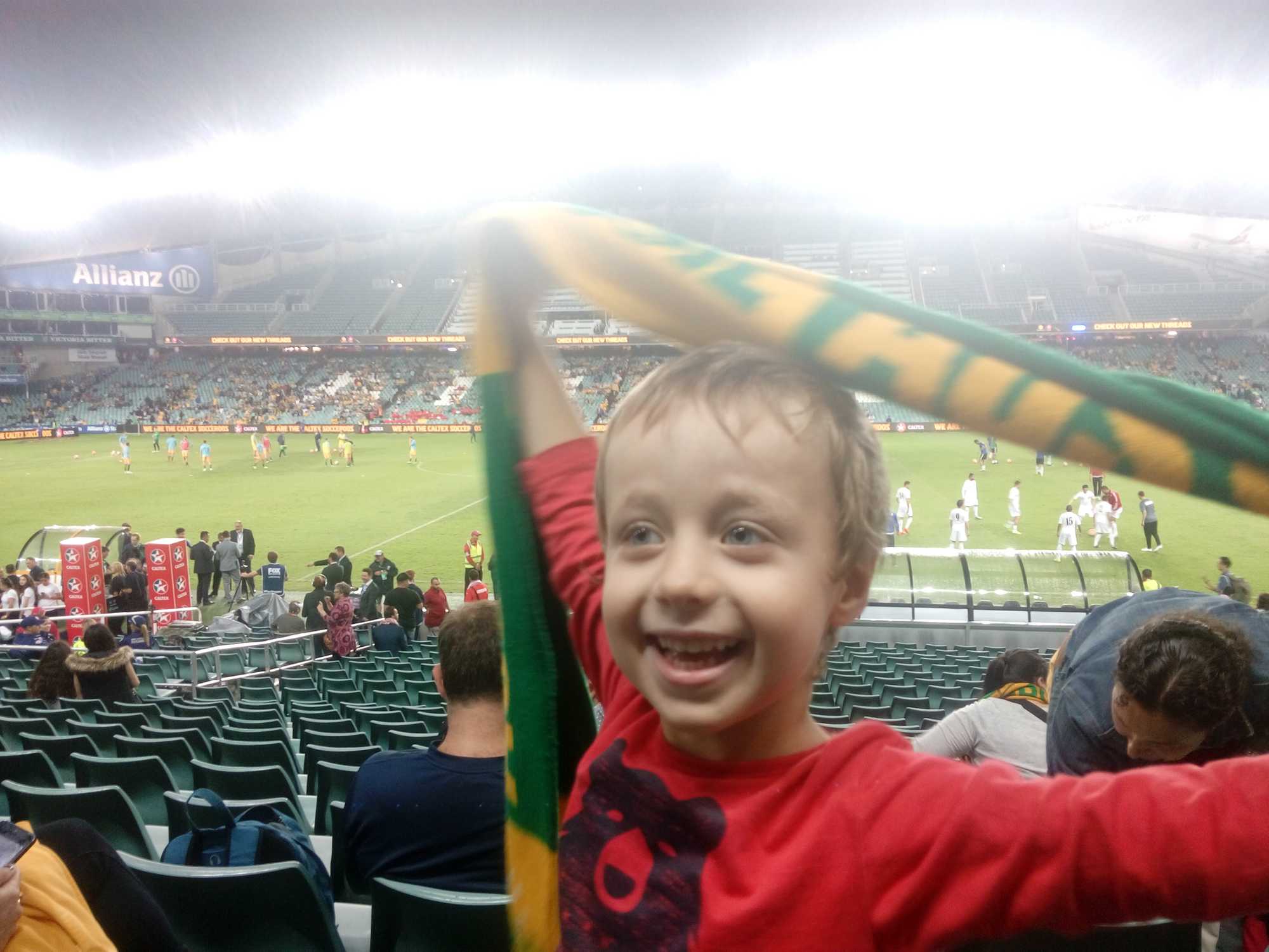 Xander at the Sydney Football Stadium